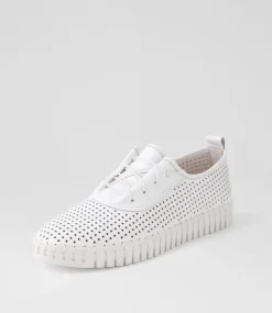 Haide White Leather Sneakers