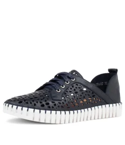 Haifa Navy Leather Sneakers Ws