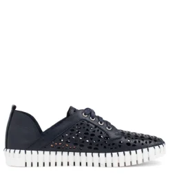 Haifa Navy Leather Sneakers Ws