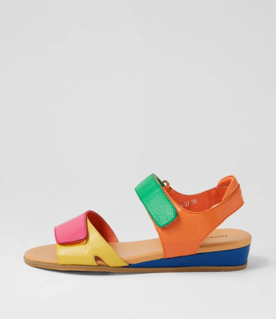 Halima Fuchsia Yellow Multi Sandals