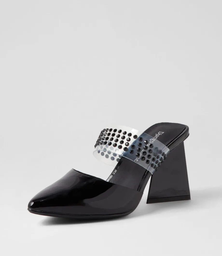 Hallams Black Patent Leather Heels