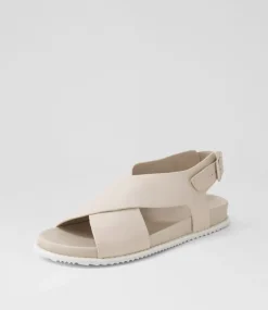 Hanako W Almond Leather Sandals