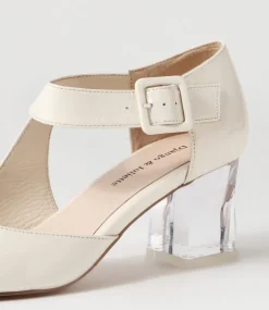 Happie Ivory Patent Leather Heels