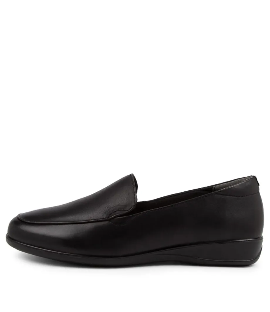 Harding2 Black Leather Slip-On Shoes