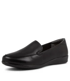 Harding2 Black Leather Slip-On Shoes