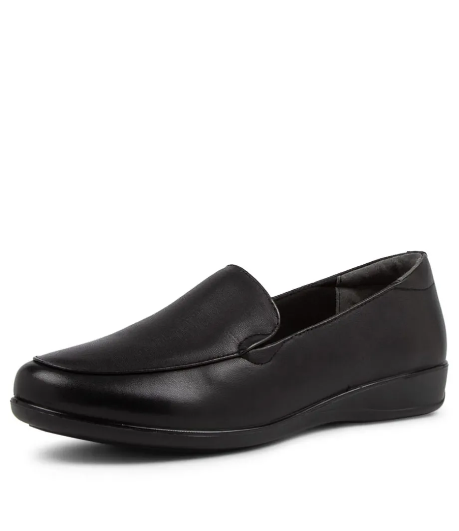 Harding2 Black Leather Slip-On Shoes