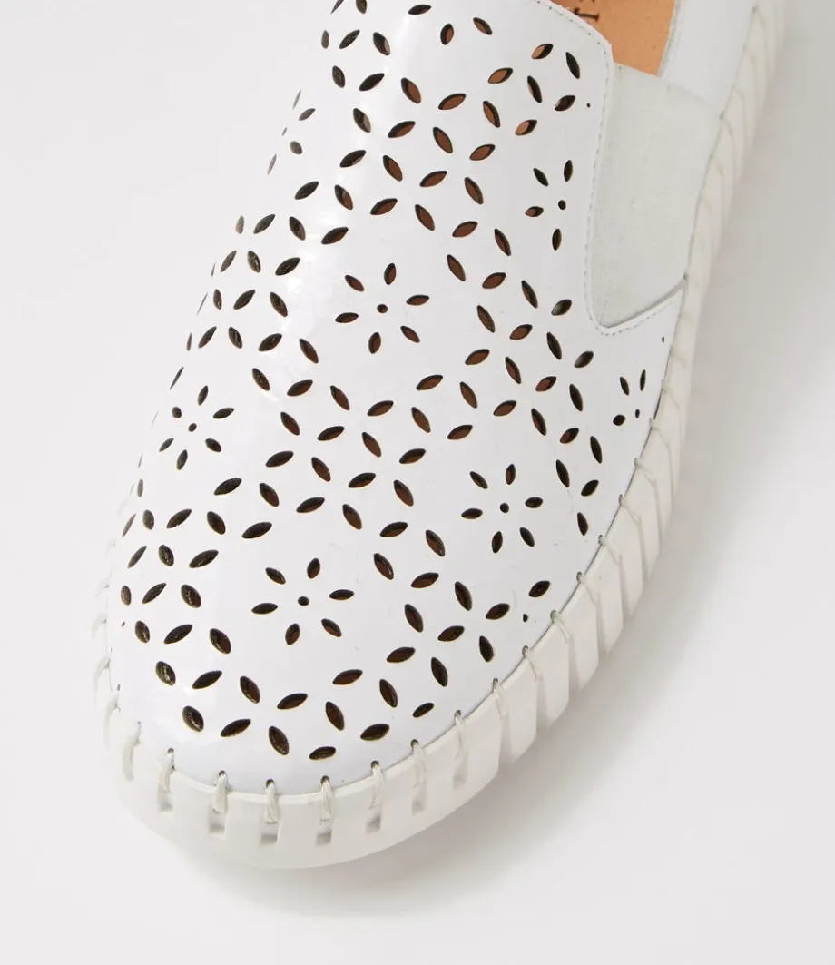 Harel White Patent Leather Sneakers