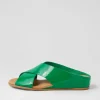 Harli Emerald Patent Leather Slides