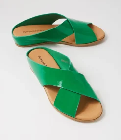 Harli Emerald Patent Leather Slides
