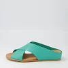 Harli Spearmint Leather Slides