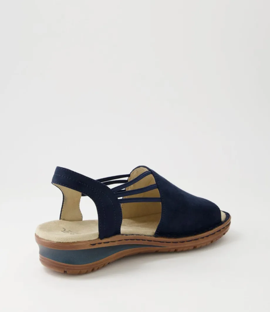 Hawaii 41 Navy Fabric Slides