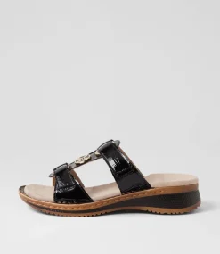 Hawaii 3 Schwarz Leather Sandals