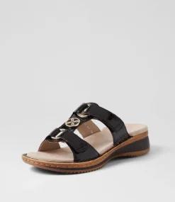 Hawaii 3 Schwarz Leather Sandals