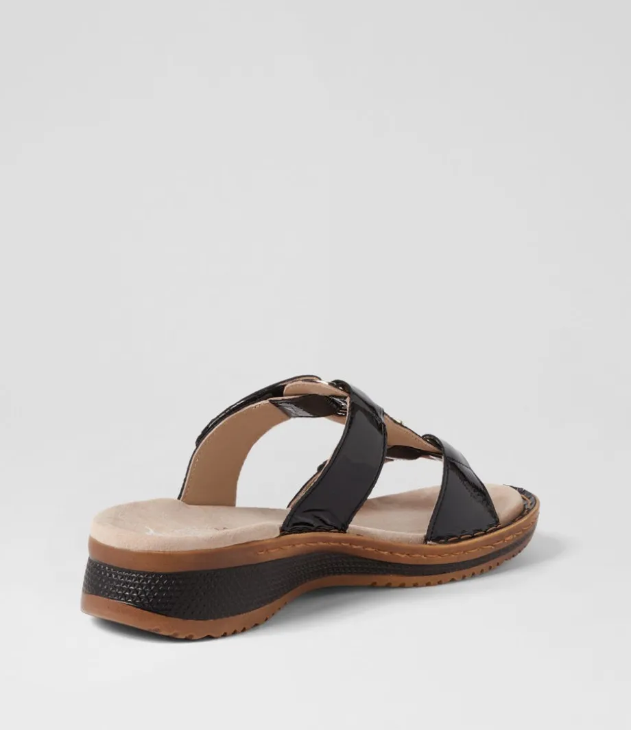 Hawaii 3 Schwarz Leather Sandals