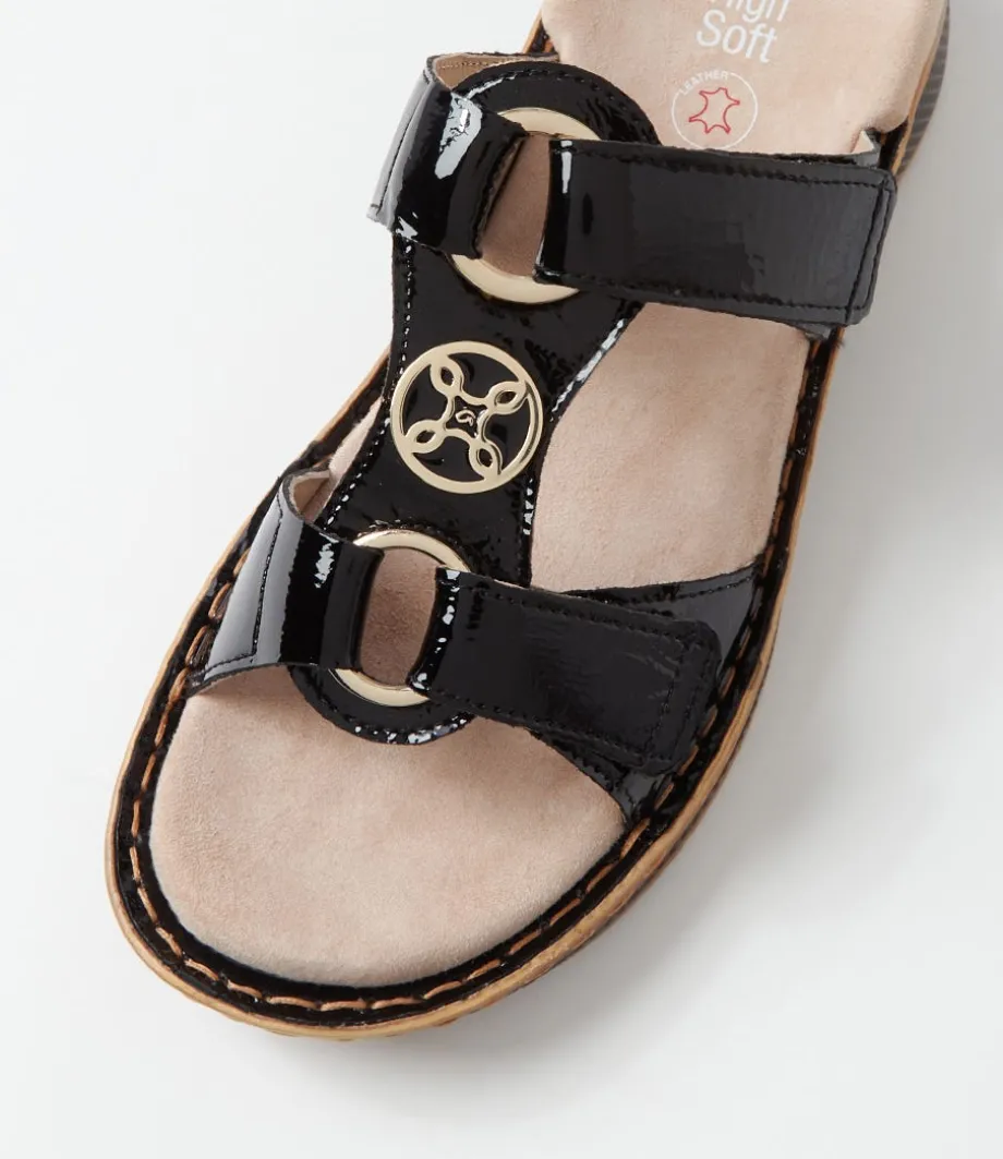 Hawaii 3 Schwarz Leather Sandals