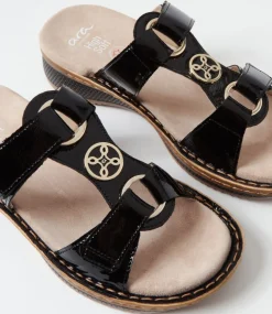 Hawaii 3 Schwarz Leather Sandals