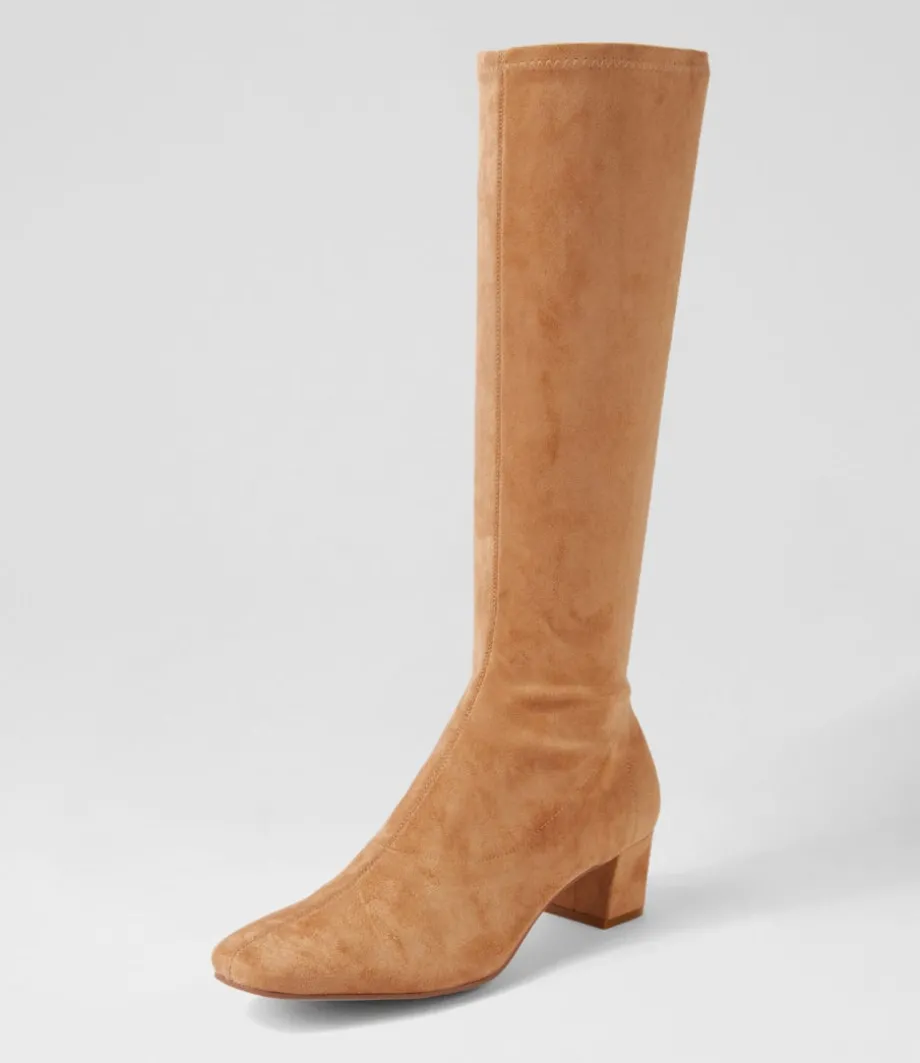 Hayleys Sandy Stretch Microsuede Knee High Boots