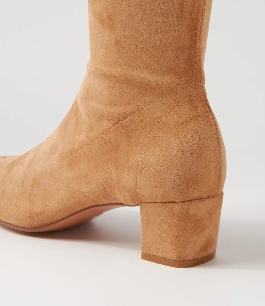 Hayleys Sandy Stretch Microsuede Knee High Boots