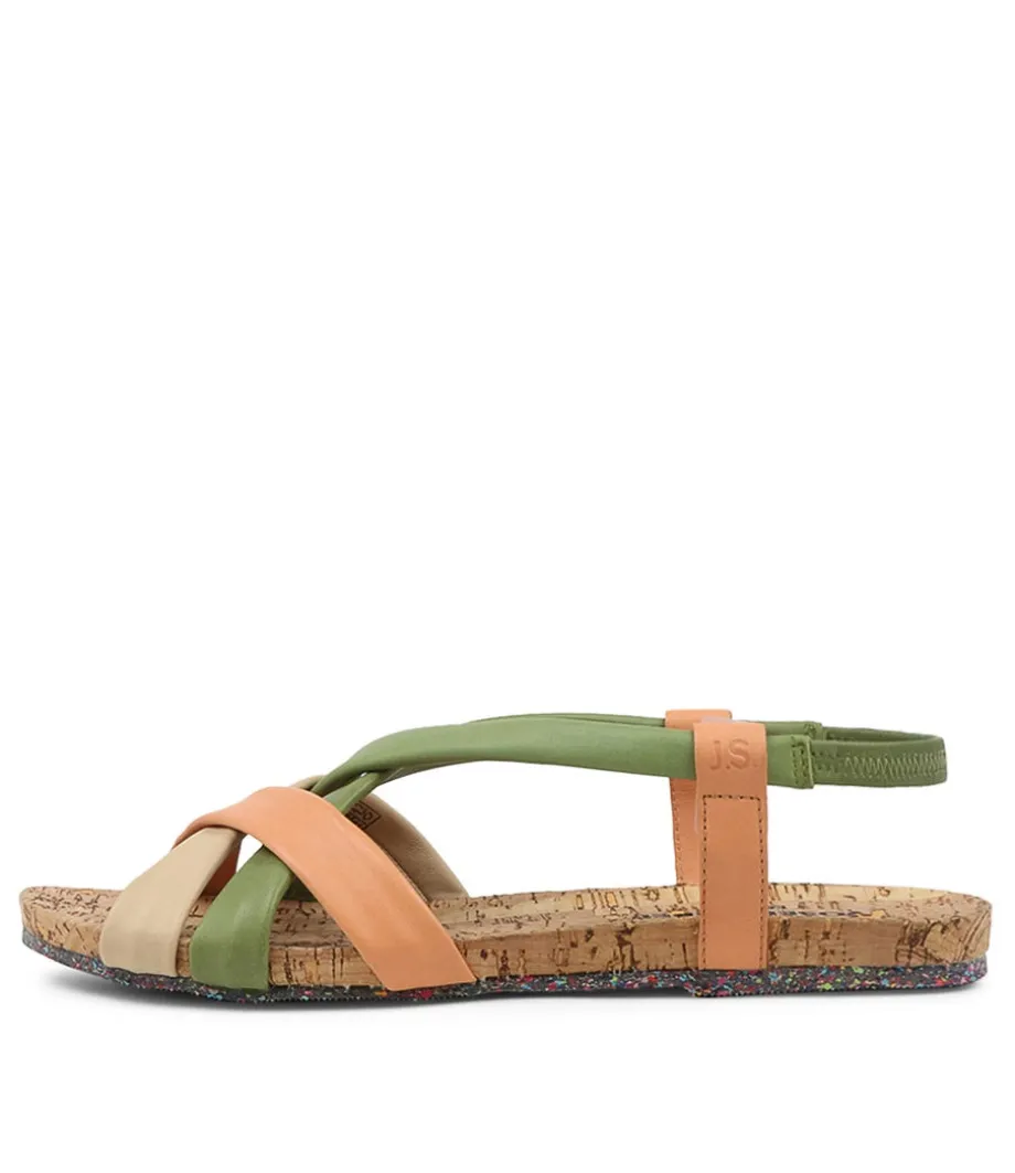 Henriette 01 Oliv Multi Leather Sandals