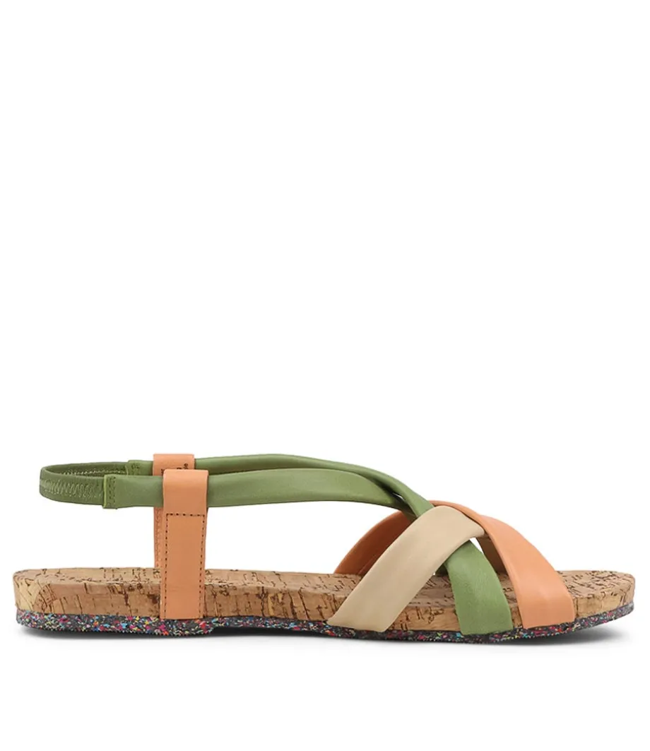 Henriette 01 Oliv Multi Leather Sandals