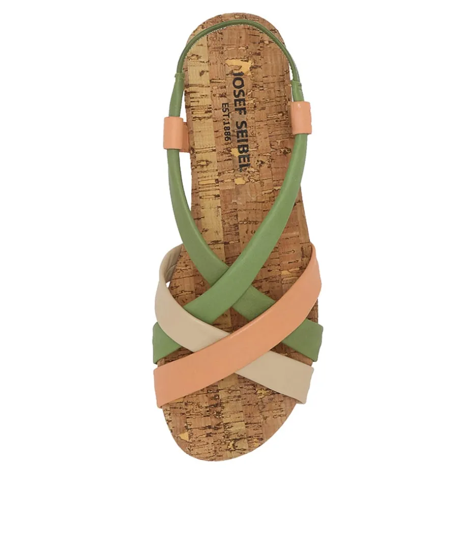 Henriette 01 Oliv Multi Leather Sandals
