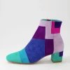 Heoner Purple Multi Ankle Boots