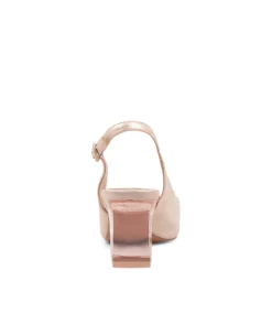 Hinnis Nude Shimmer Leather Heels