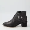 Hommes Black Leather Ankle Boots
