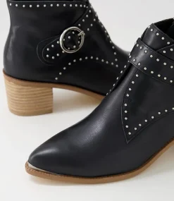 Hommes Black Natural Heel Leather Ankle Boots