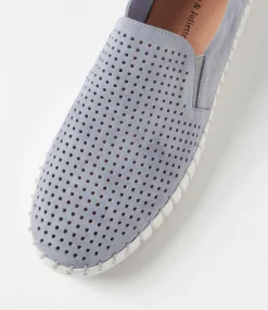 Howie Denim White Suede Sneakers