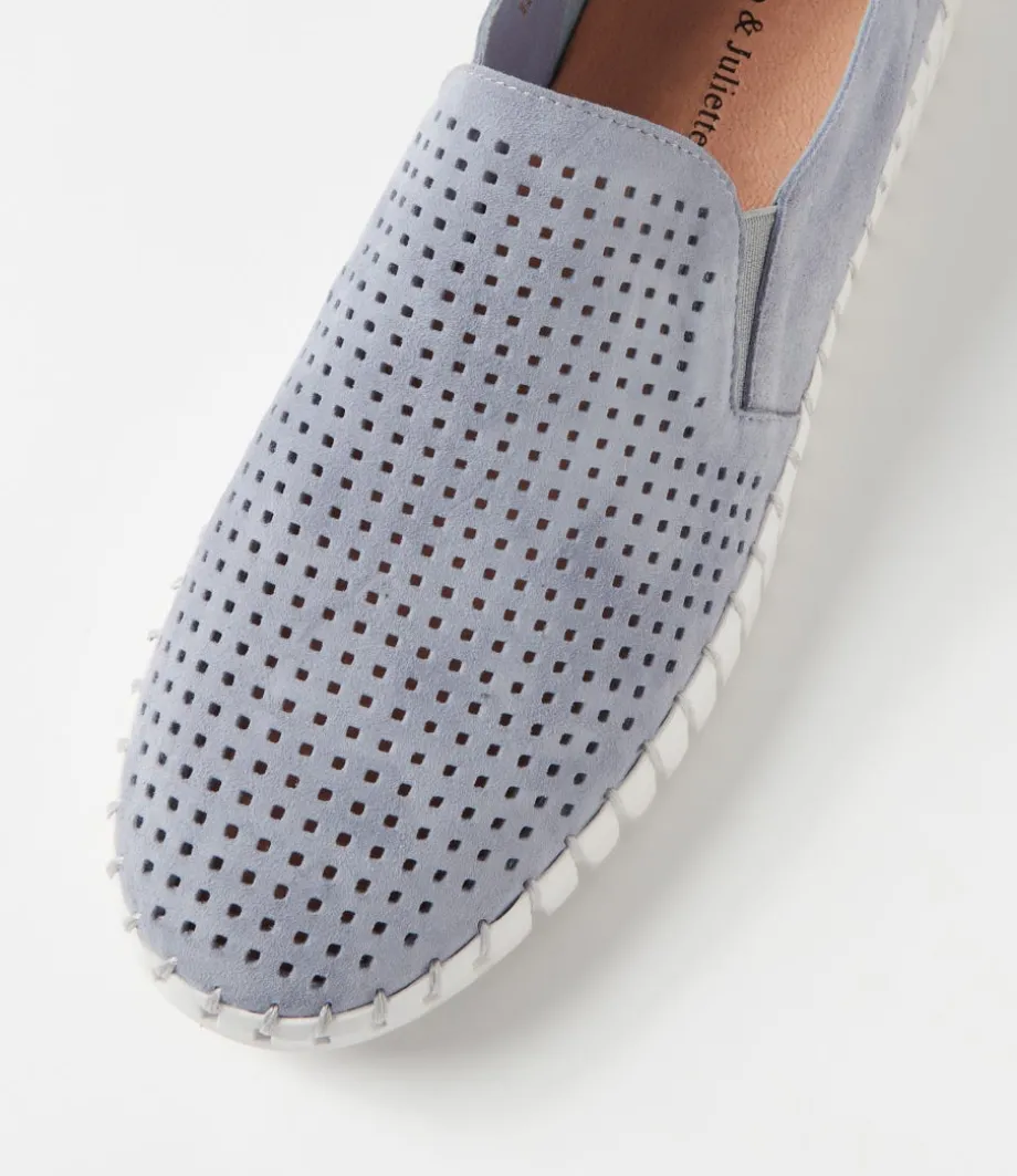 Howie Denim White Suede Sneakers