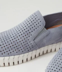 Howie Denim White Suede Sneakers