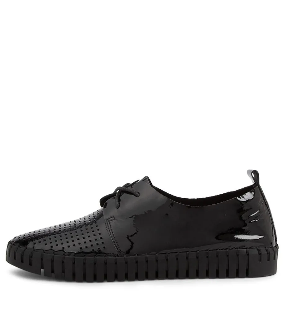 Huston Black Black Sole Patent Leather