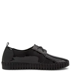 Huston Black Black Sole Patent Leather