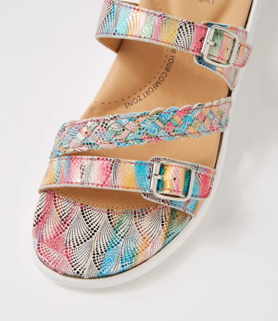 Ianna W Multi Dot Leather Sandals