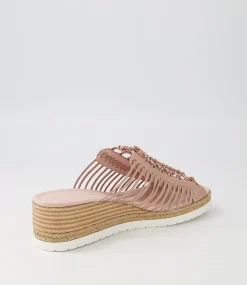 Ianto Rose Leather Espadrilles