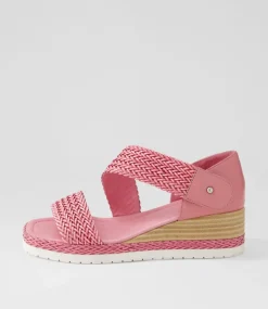Ide Pretty Pink Weave Leather Espadrilles