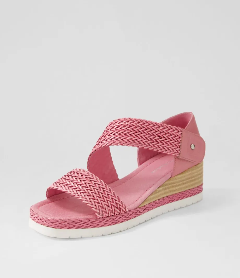 Ide Pretty Pink Weave Leather Espadrilles