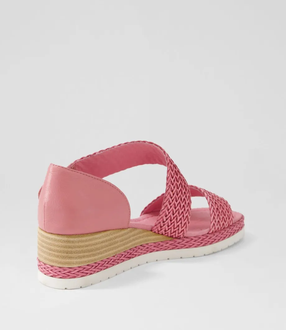 Ide Pretty Pink Weave Leather Espadrilles