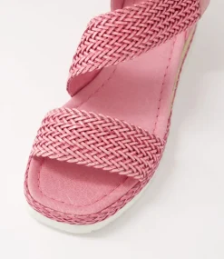 Ide Pretty Pink Weave Leather Espadrilles
