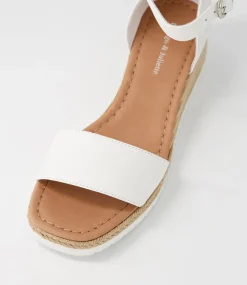 Idola White Leather Espadrilles