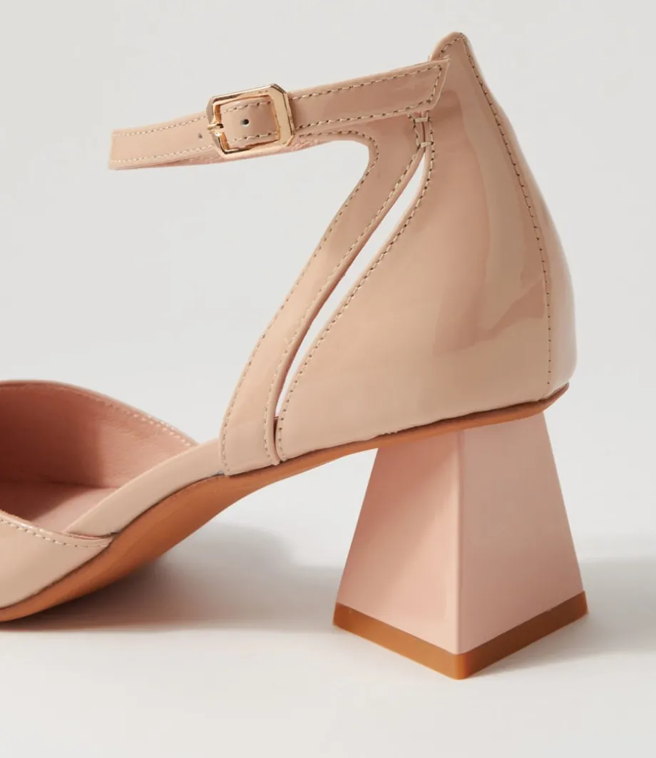 Illie Cappuccino Patent Leather Heels