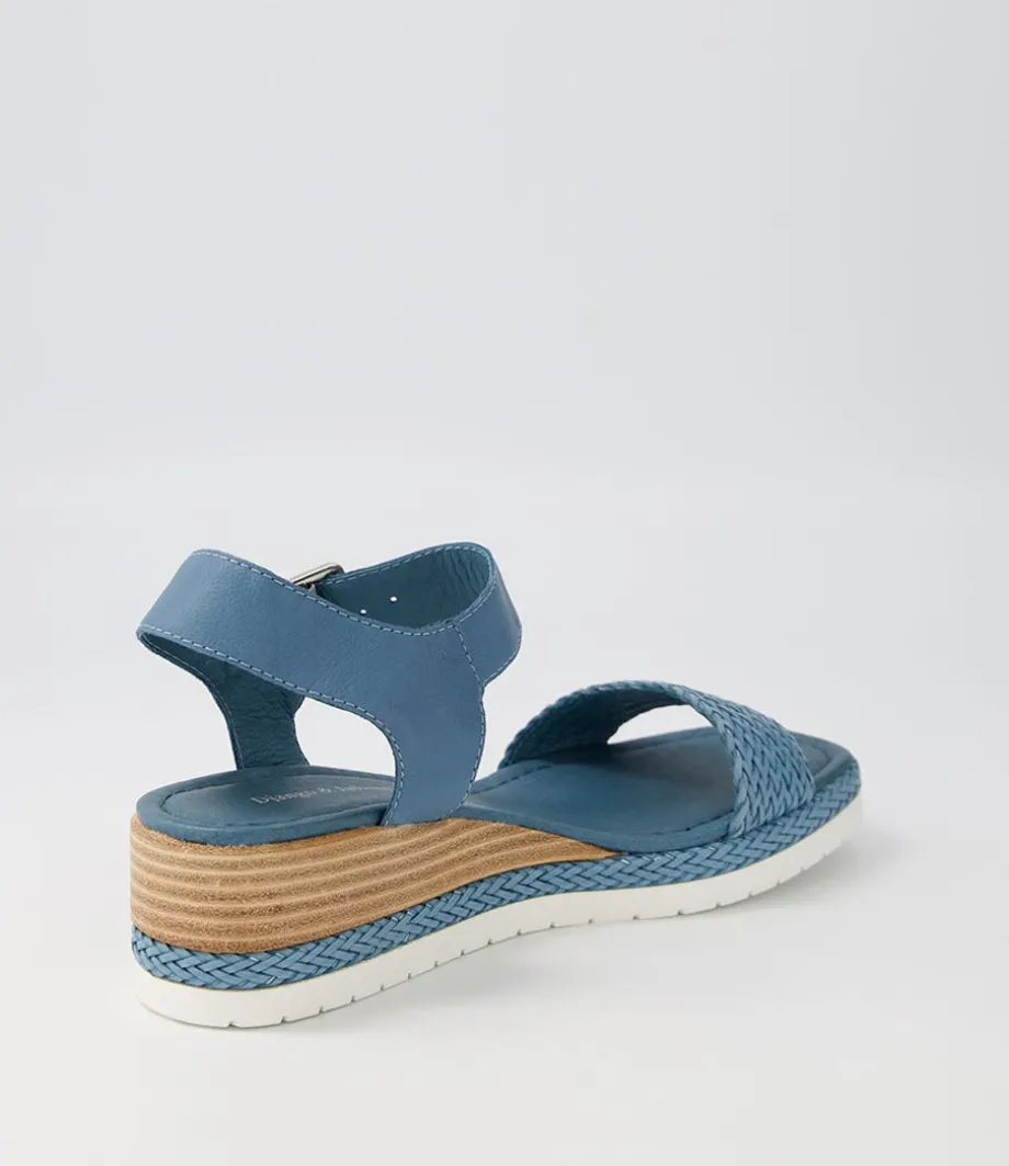 Imari Denim Weave Leather Espadrilles