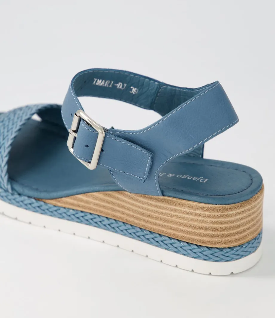 Imari Denim Weave Leather Espadrilles