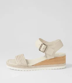 Imari Nougat Weave Leather Espadrilles