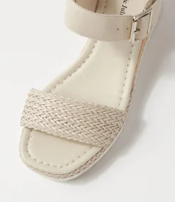 Imari Nougat Weave Leather Espadrilles