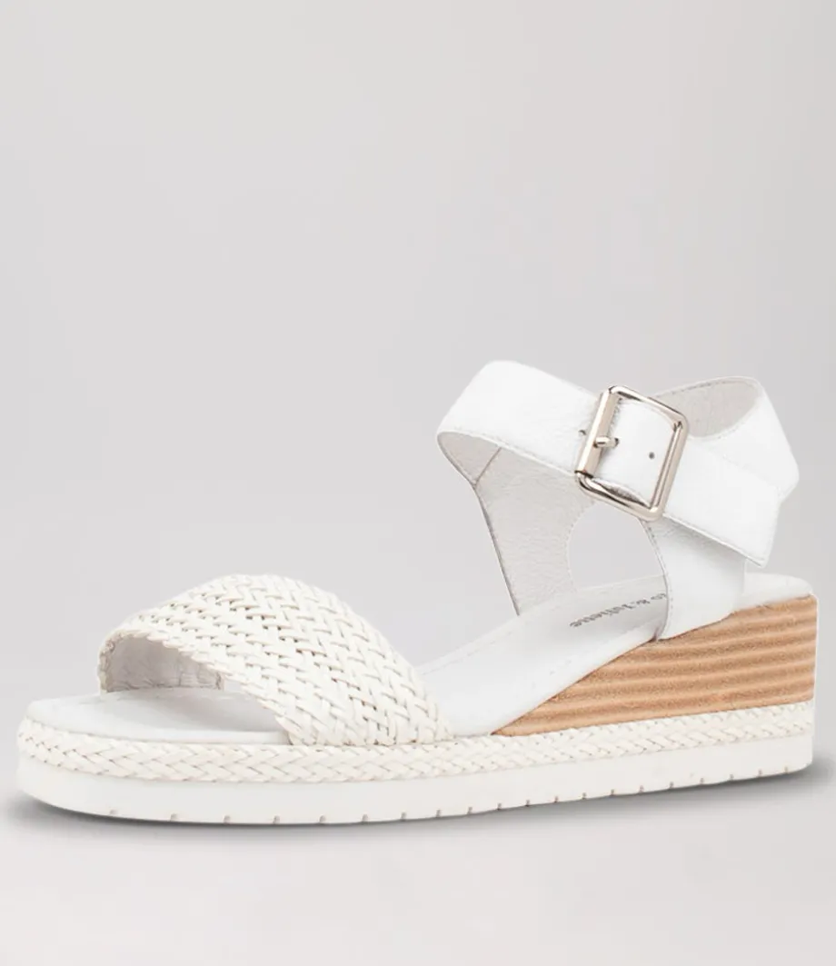 Imari White Weave Leather Espadrilles