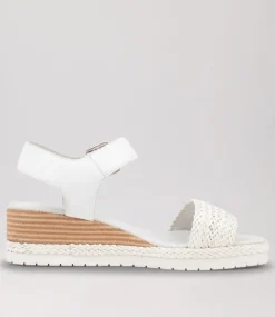 Imari White Weave Leather Espadrilles