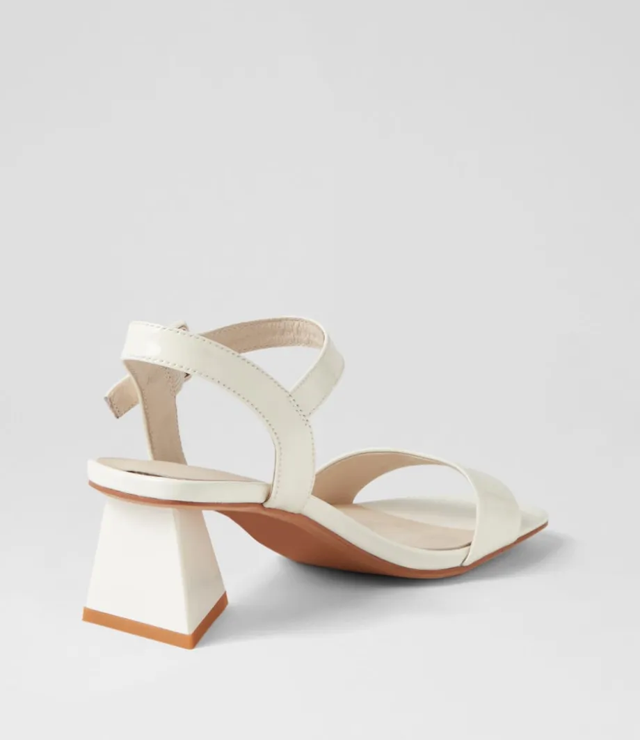 Incha Ivory Patent Leather Sandals