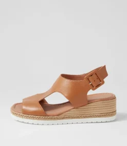 Ippa Dark Tan Leather Espadrilles